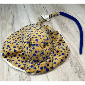 2014 WILD REPUBLIC Tan Blue Spot STINGRAY 37" Plush Stuffed Animal Toy *Read*